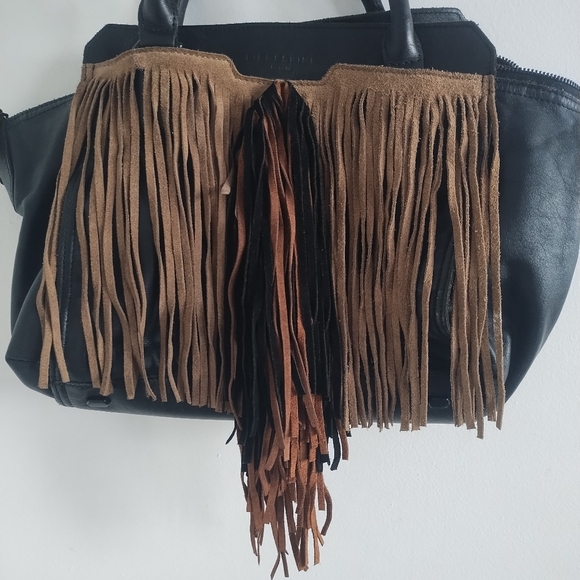 Liebeskind Leather Suede Fringe Removable Crossbody Handbag Bag - Picture 4 of 9